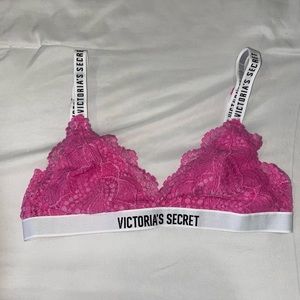 Victoria secret logo lace bralette